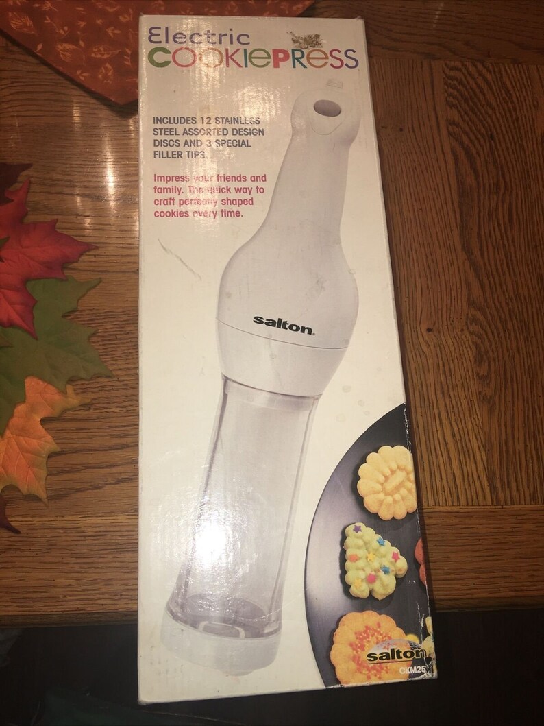 Salton Electric Cookie Press Complete 12 Design Discs 3 Filler Etsy