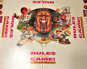 Vintage Rules of the Game Board Game Retro Old School 1995