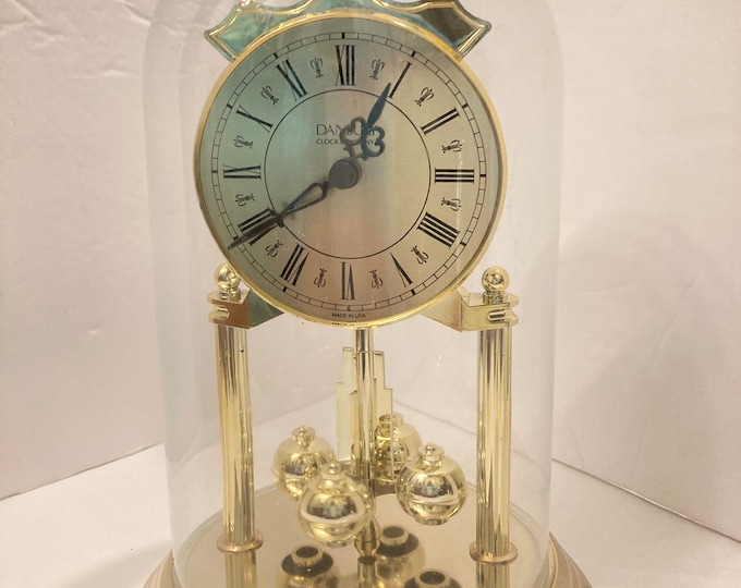 Danbury Clock Company ANNIVERSARY Quartz Dome Brass Vintage Clock Etsy