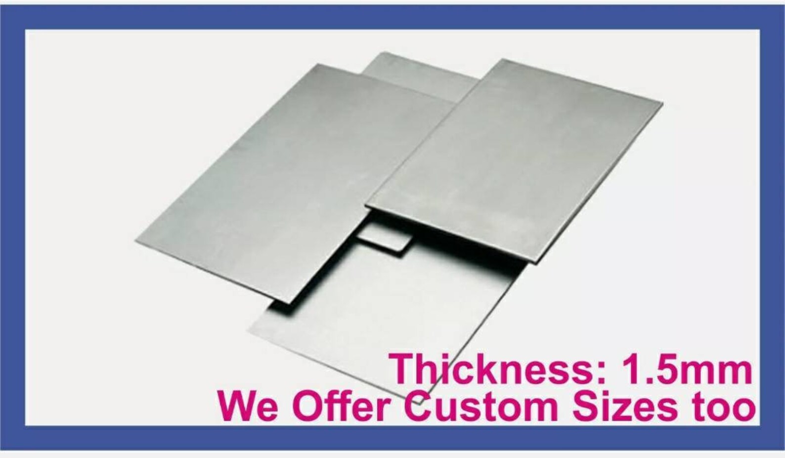 Mild Steel Sheet Metal Square Plate 1.5Mm 8 Sizes Guillotine Etsy