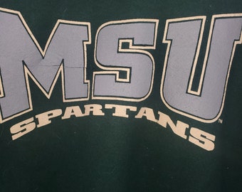 Spartans!! Authentic Vintage 1980's Crable Sportswear Michigan State University Sweatshirt! Brand new super rare sweater! One of a kind find