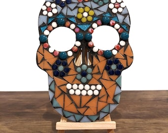 DIY mozaïekpakket met suikerschedel, Halloween knutselpakket, activiteit voor kinderen