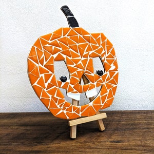 Halloween Orange Pumpkin, DIY Mosaic Kit, Halloween Crafts, Holiday Fun, Kids Craft Box