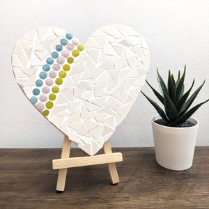 Love Heart Mosaic Kit: French Porcelain Valentine Design DIY