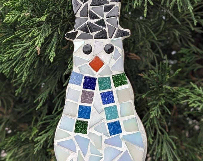 Snowman Decoration Festive Christmas Hanging Mini Mosaic Kit