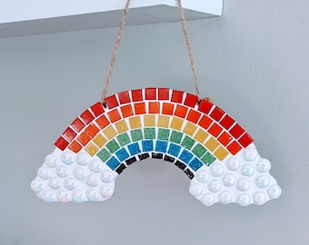 DIY Regenbogen Mosaik Kit, Bunt, Kinderdekoration, Wohndeko