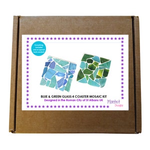 Sea Glass Coaster Mosaic Kit Create Coastal Elegance at Home image 3