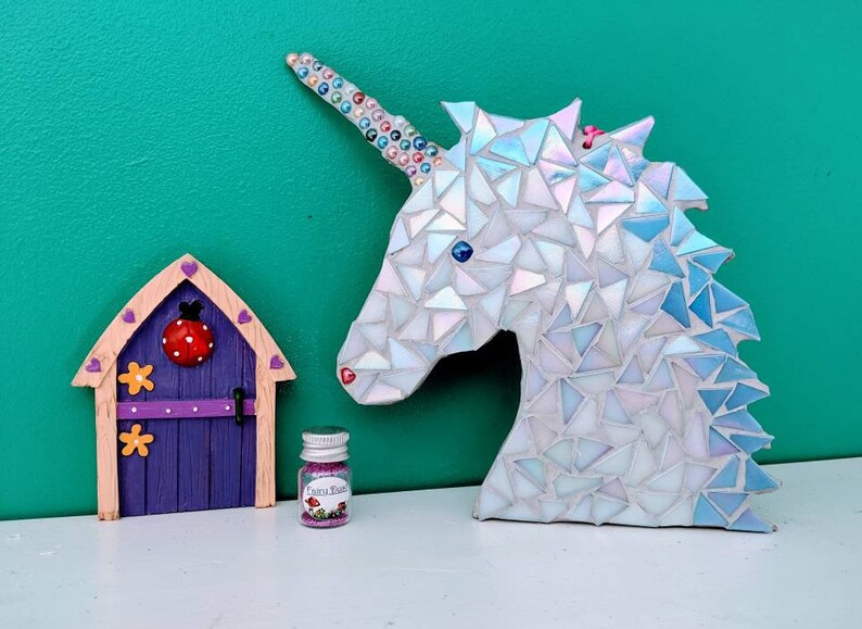 Unicorn Mosaic Kit Craft Kit for Children DIY Mosaic Kit Etsy
