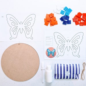 Butterfly Mosaic Kit Create Stunning Kitchen Art and Home Decor image 3