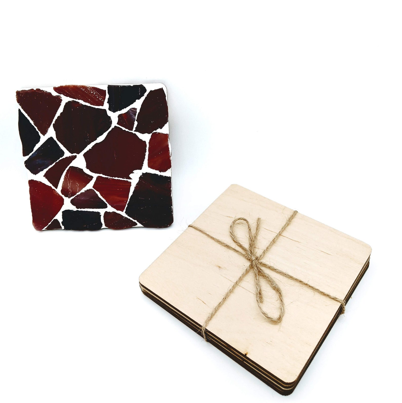 Sea Glass Coaster Set Mosaic Kit DIY Craft Kit for Adults Etsy