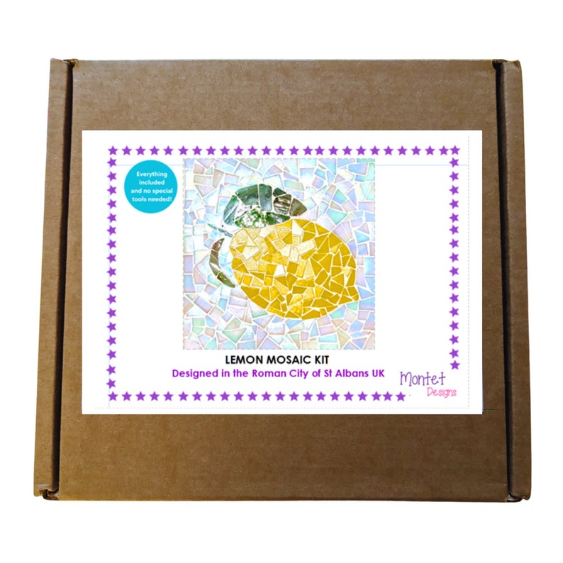 Title: Lemon Mosaic Kitchen Trivet Kit DIY Craft Box for Citrus Lovers image 8