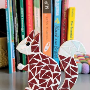 Red Squirrel Mini Mosaic Kit - Make Your Own Craft Kit - Woodland Animal - DIY Crafts