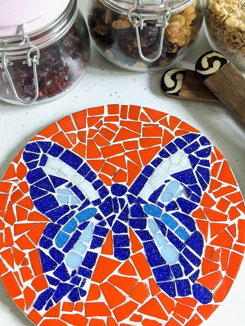Butterfly Mosaic Kit Create Stunning Kitchen Art and Home Decor image 7