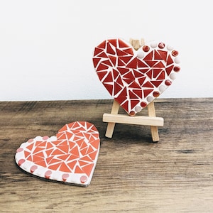 Love Heart Pair Mosaic Kit: Valentine&#39;s Day Craft Gift, DIY, Make Your Own