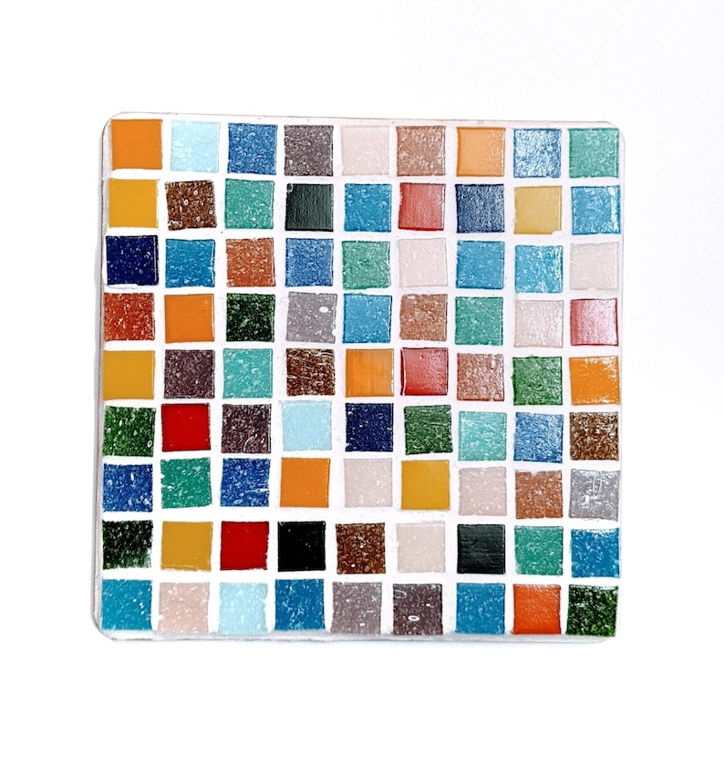 Coaster Mosaic Kit DIY Craft Kit Roman Style Glass Tile Etsy UK