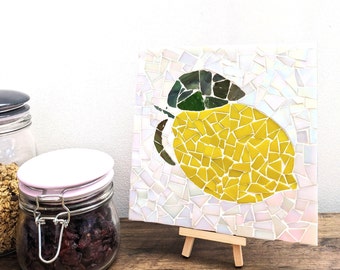 Title: Lemon Mosaic Kitchen Trivet Kit - DIY Craft Box for Citrus Lovers