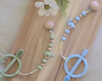 Clip para chupete de dinosaurio / Clip para chupete de dinosaurio / Clip para chupete / Clip para chupete / Regalos de dinosaurio para bebé / Regalos para mamá / Regalos para baby shower / Dinosaurios