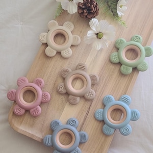 Texture Wheel Ring Add On | Silicone Baby Accessory | Pacifier | Pacifier Clip | Binkie Clip | Dummy Clip | Baby Gifts | Baby Shower
