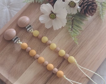 Clip para chupete personalizado amarillo • Clip para chupete • Porta chupete • Clip para binkie