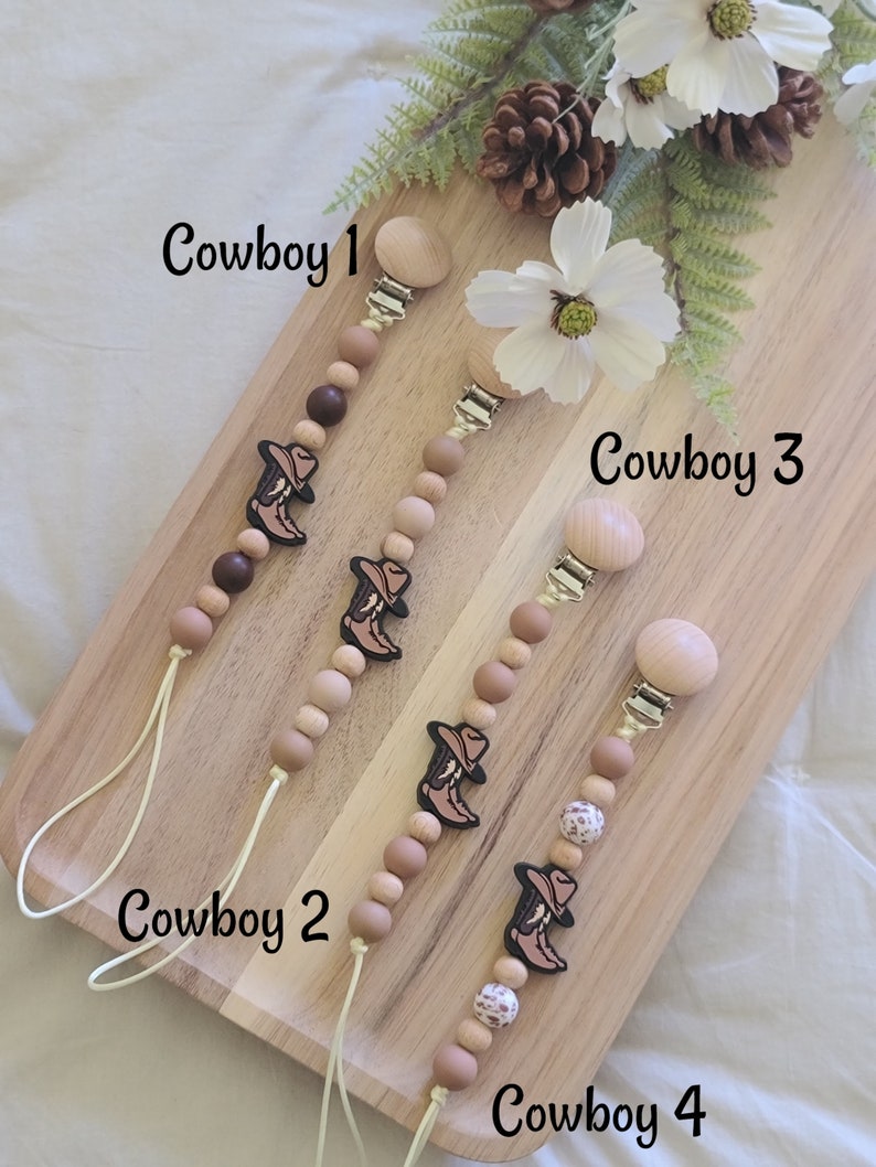 Cowboy Pacifier Cowgirl Pacifier Western Pacifier Wild West Pacifier Baby Gifts Mama Gifts Baby Shower Gifts Cow Cowboy boots image 4