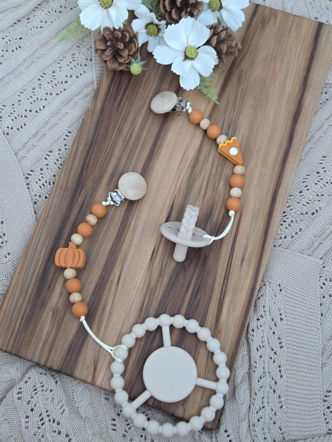 Thanksgiving Pacifiers Fall Pumpkin Pacifier Clip | Pumpkin Pie Pacifier Clip | Pumpkin ...