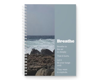 Spiralblock - Inspirierendes Gedicht ""Breathe"""
