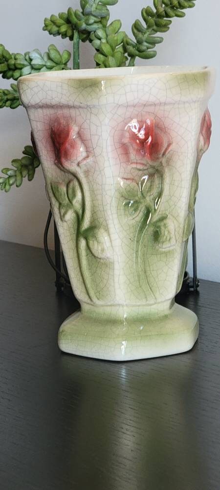 Beautiful MCM Bloom-rite Ceramic Pottery Crackle Vase With - Etsy