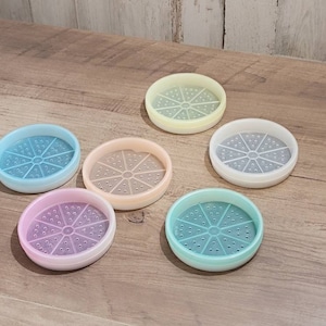 Vintage Tupperware 567 Wagon Wheel Coaster Set of 6, USA