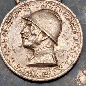 Awesome WWI Italian Double Sided Bronze War Medallion/War Collectables/WWI Memorabilia/Italian Army Collectable/Man Cave Decor, Italy