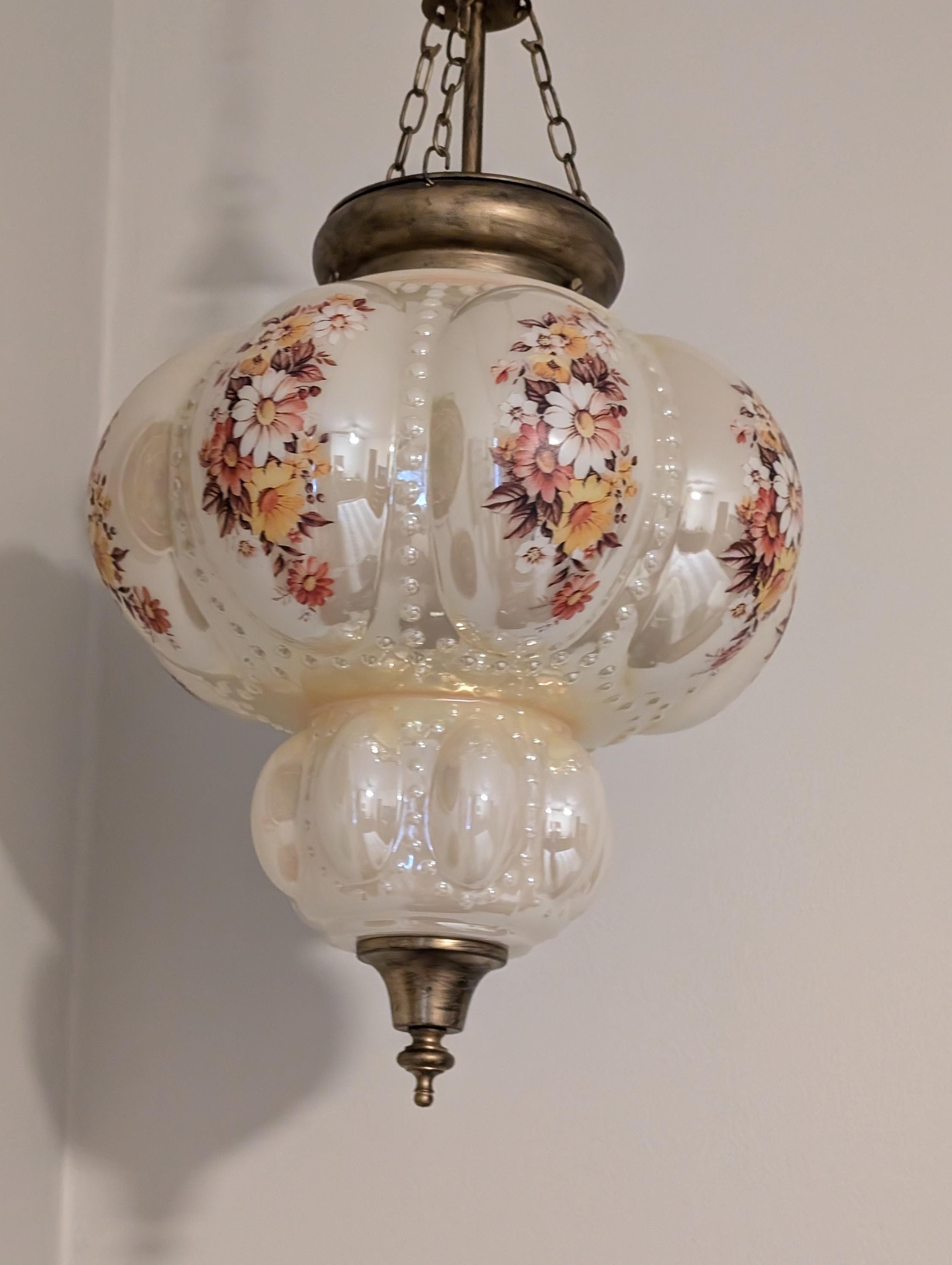 ヴィンテージ ペンダントライト　 Hollywood Regency Lamp Beautiful Vintage Pendant Lamp Hollywood Regency Style, 80s