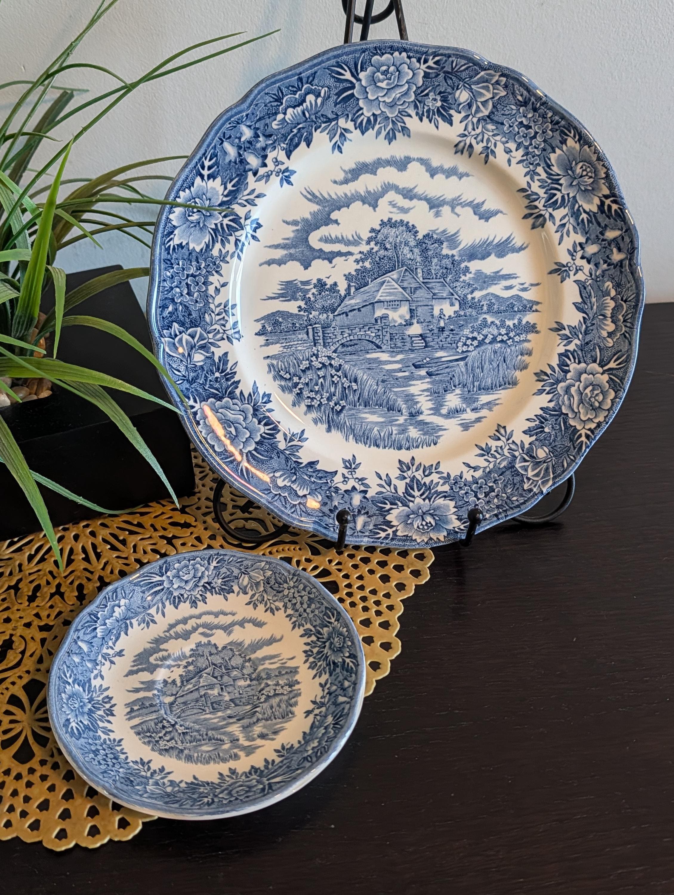 English Village Blue by Salem - Etsy
