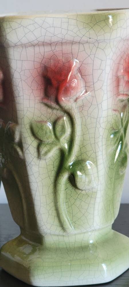 Beautiful MCM Bloom-rite Ceramic Pottery Crackle Vase With - Etsy