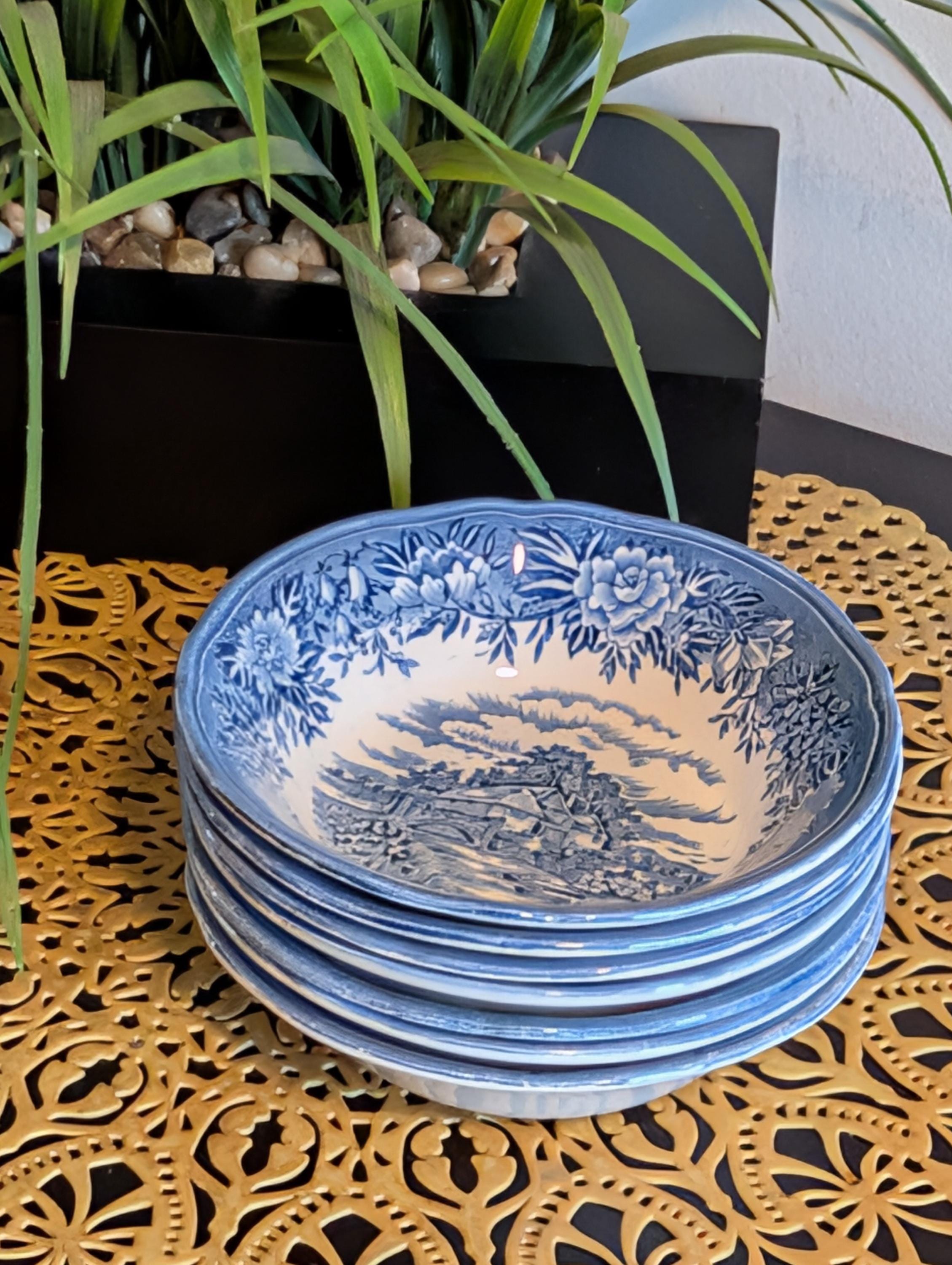 English Village Blue by Salem - Etsy