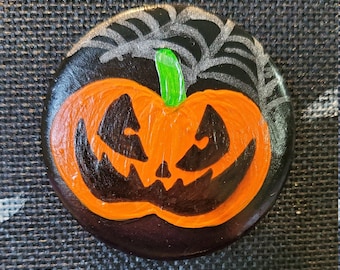 handmade 1 1/4  jack-o-lantern pumpkin fired glazed Halloween 7 ceramic buttons