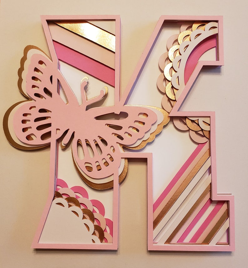 Download Mandala Alphabet Multi Layer Letter K in Butterfly Design ...