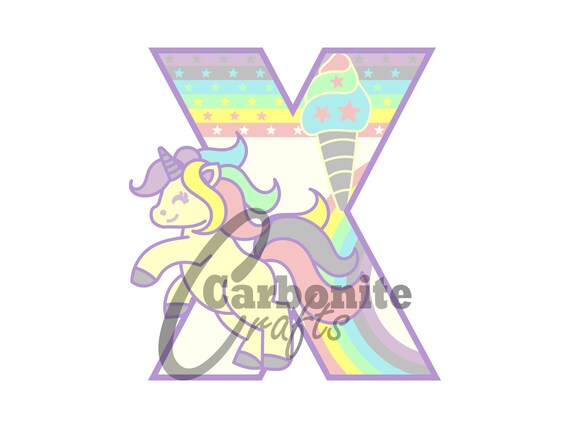 Download 3d Layered Alphabet Mandala Multi Layer Letter X In Unicorn Etsy