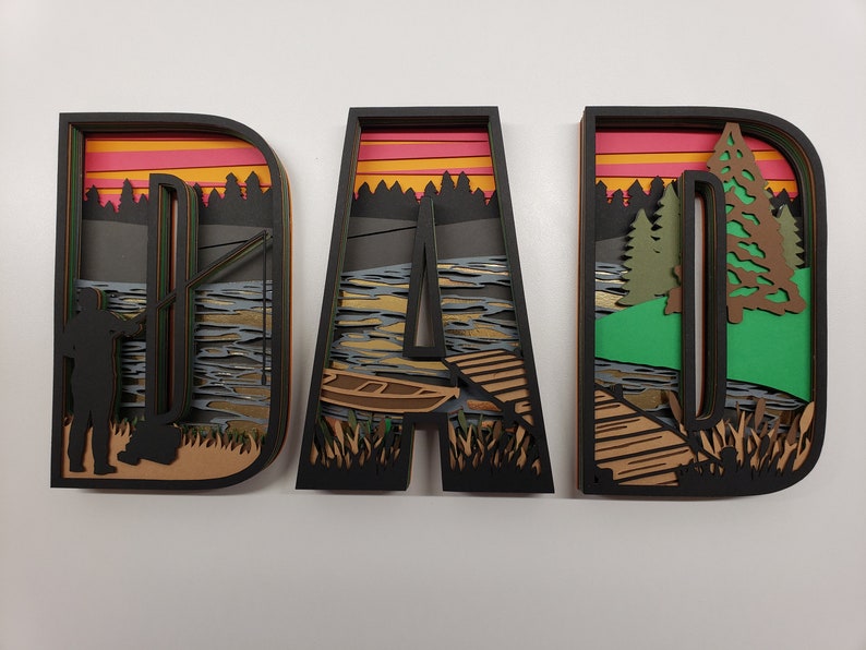 Download 3D Layered Mandala Multi-Layer Letters in DAD and Fishing ...