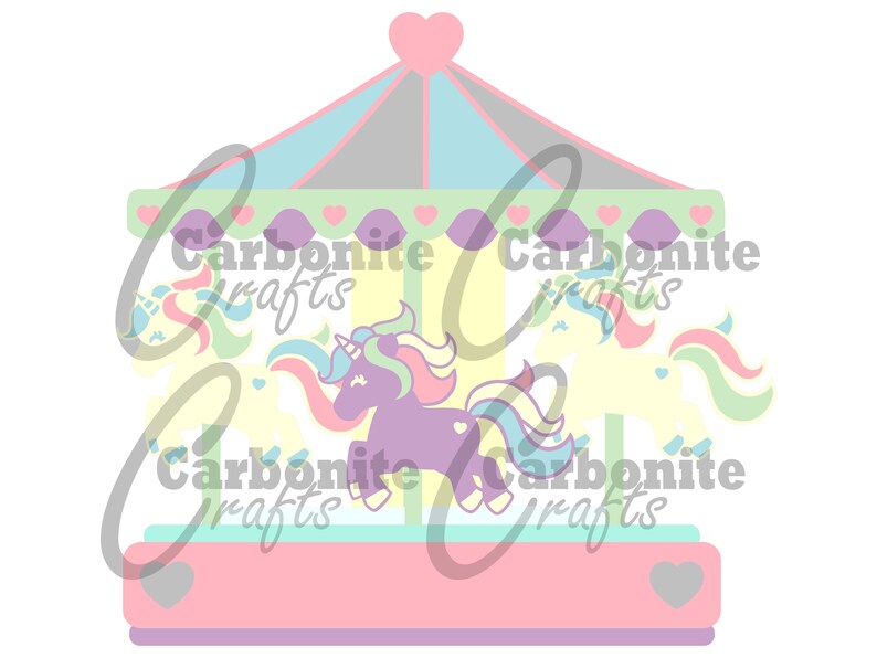 Download 3D Layered Mandala Unicorn Carousel SVG and DXF Cut Files ...