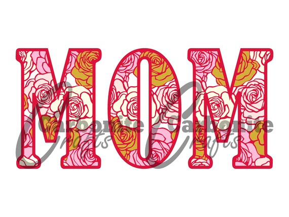 Download 3d Layered Mandala Multi Layer Letters In Mom And Roses Etsy