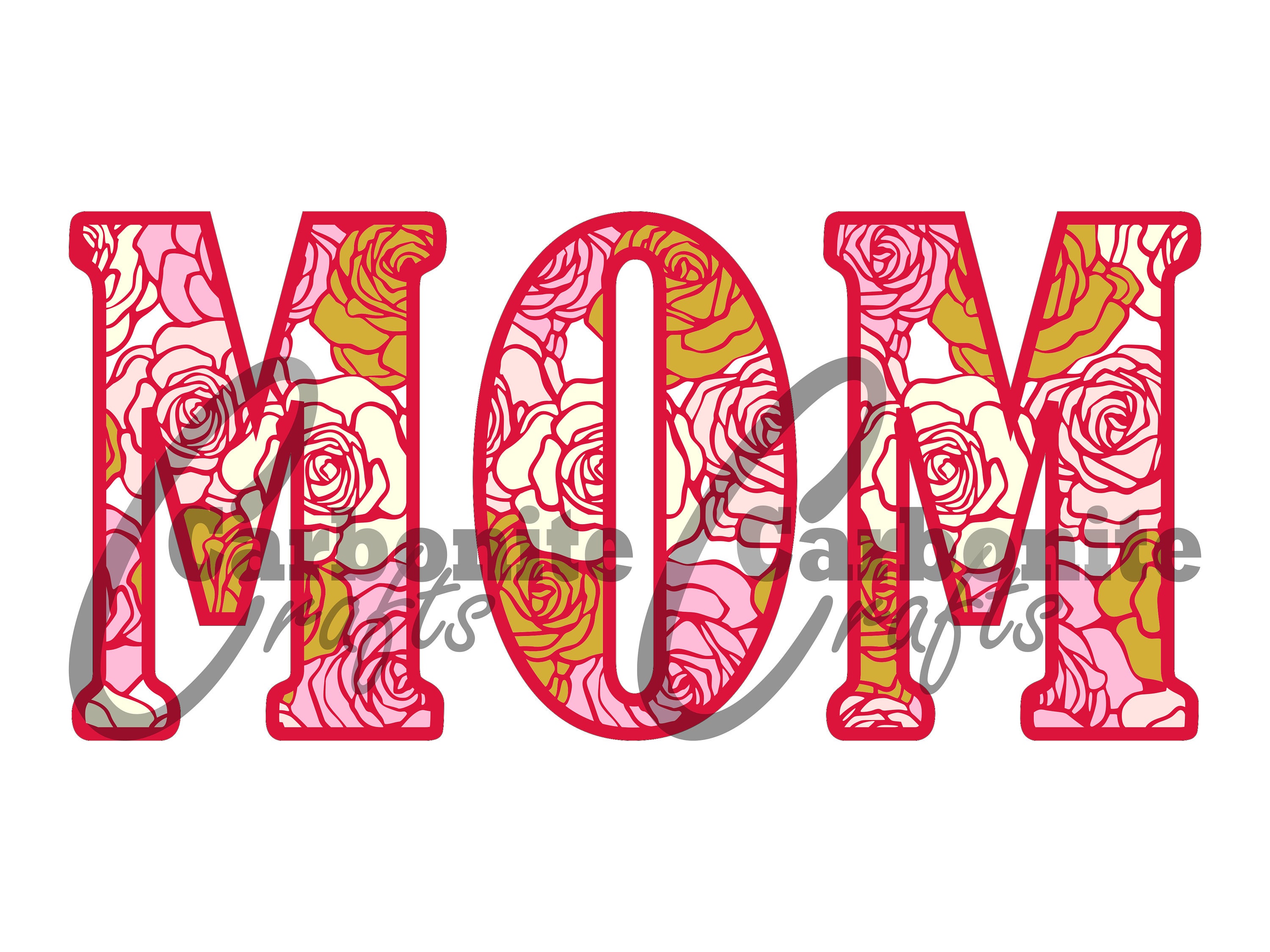 Download 3d Layered Mandala Multi Layer Letters In Mom And Roses Etsy
