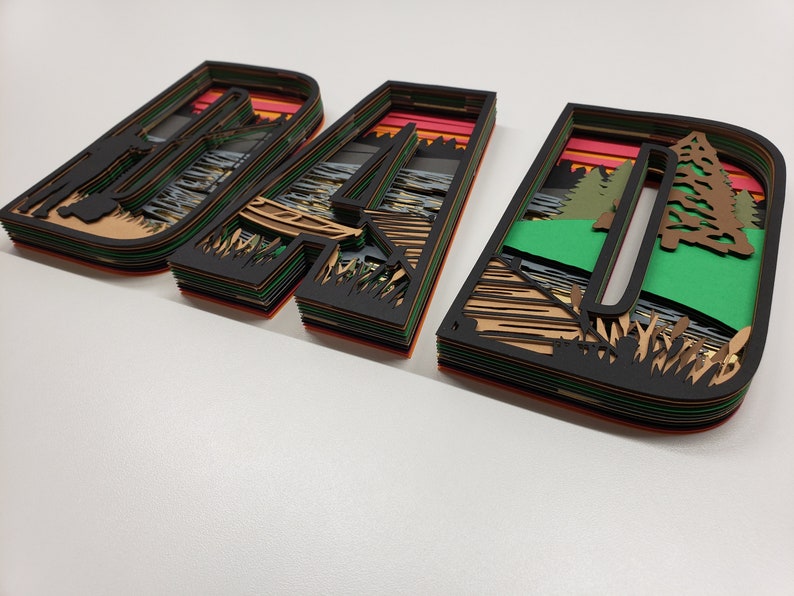 3D Layered Mandala Multi-Layer Letters in DAD and Fishing ...