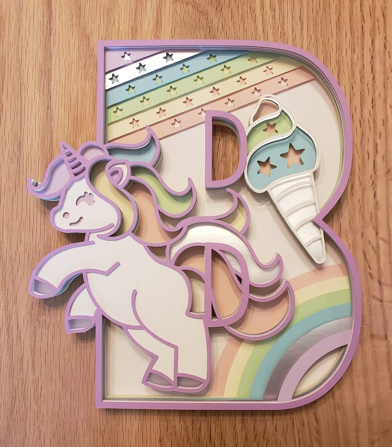 Download 3D Multi Layered Unicorn Svg - Layered SVG Cut File