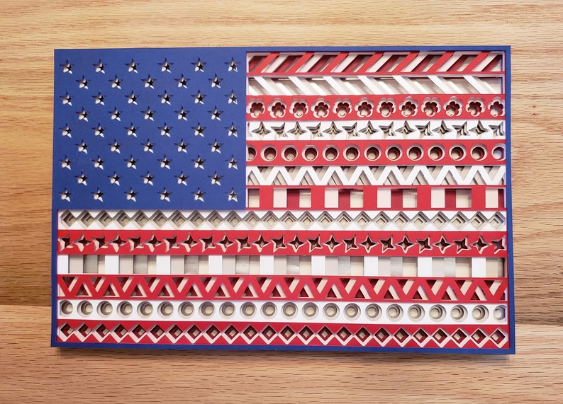 Download 3D Layered USA Flag Mandala SVG Cut File | Etsy