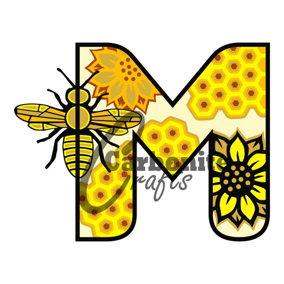 Download 3d Layered Alphabet Mandala Multi Layer Letter M In Honey Etsy