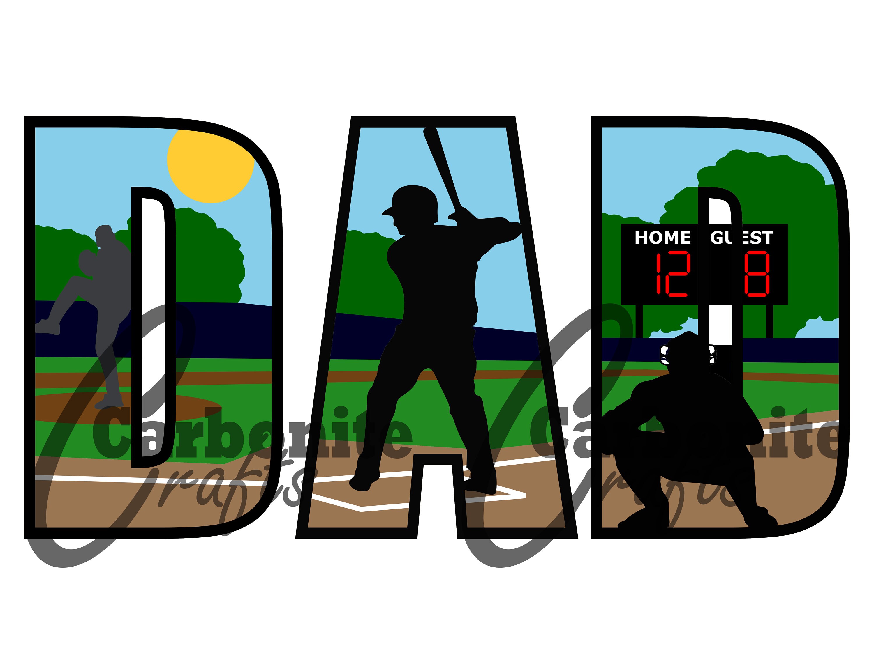 Download 3d Layered Mandala Multi Layer Letters Dad In Baseball Etsy
