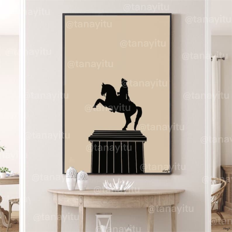 Ethiopian Art, Habesha Art, Ethiopian Poster, Habesha Prints, Menelik