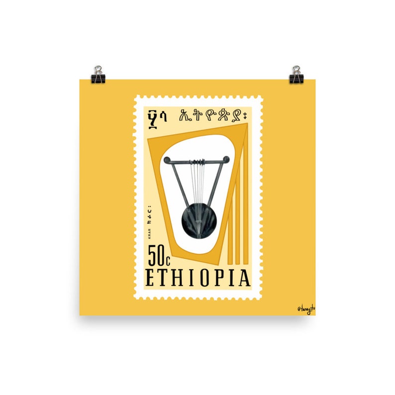 Ethiopian Art, Habesha Art, Ethiopian Poster, Habesha Prints, Ethiopian Stamp, Habesha Poster