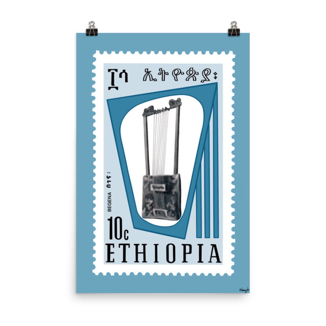 Ethiopian Art, Habesha Art, Ethiopian Poster, Habesha Prints, Ethiopian Stamp, Habesha Poster