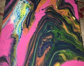 Abstract piece titled “pink chaos”
