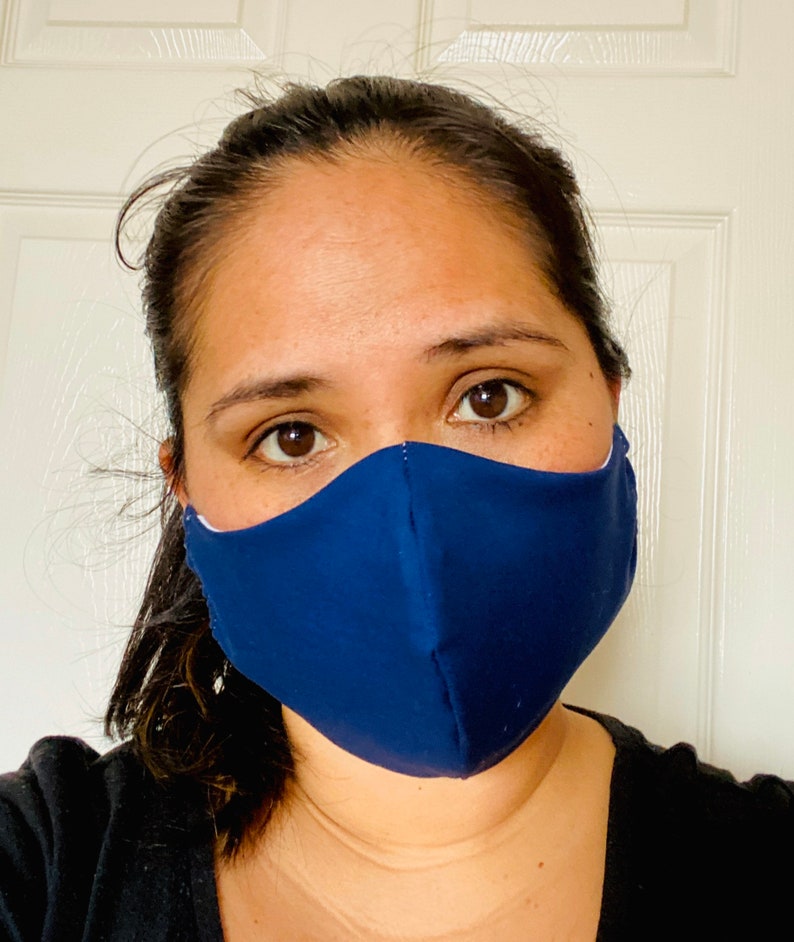 Black face mask with filter option cotton Etsy